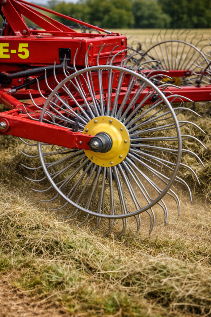 Zvezdasti točak rotacionog sakupljača-prevrtača Sunce-5 u poljoprivredi