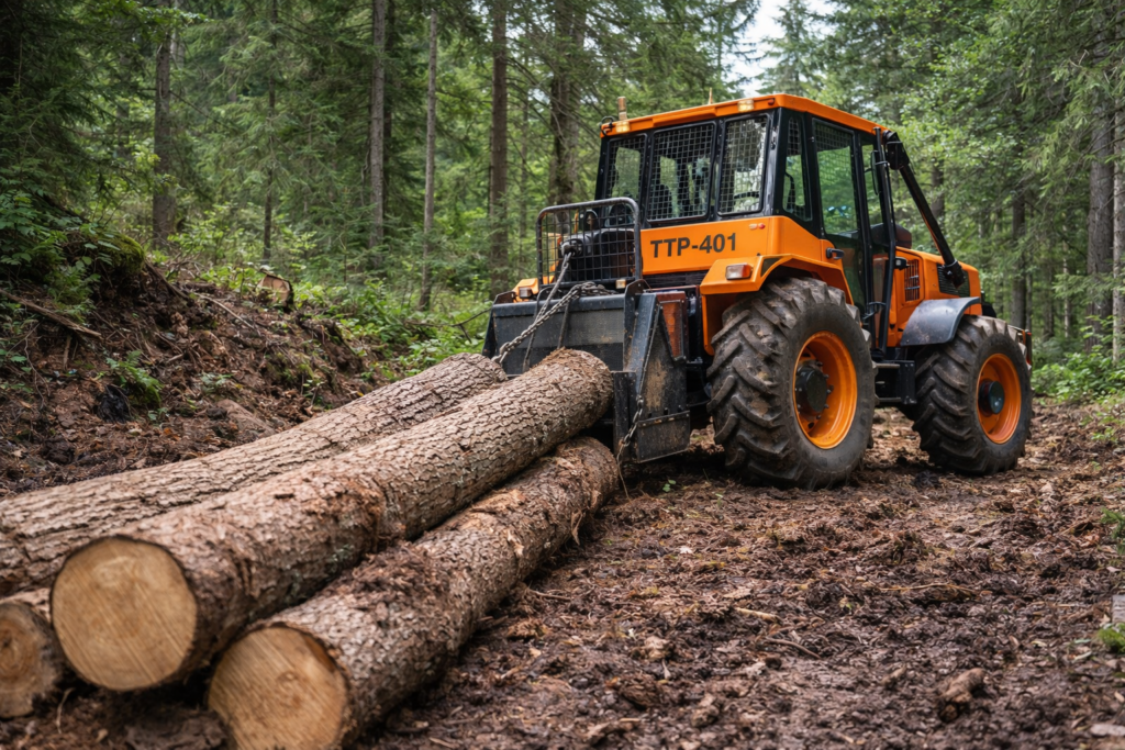 Šumski traktor TTP-401 u radu