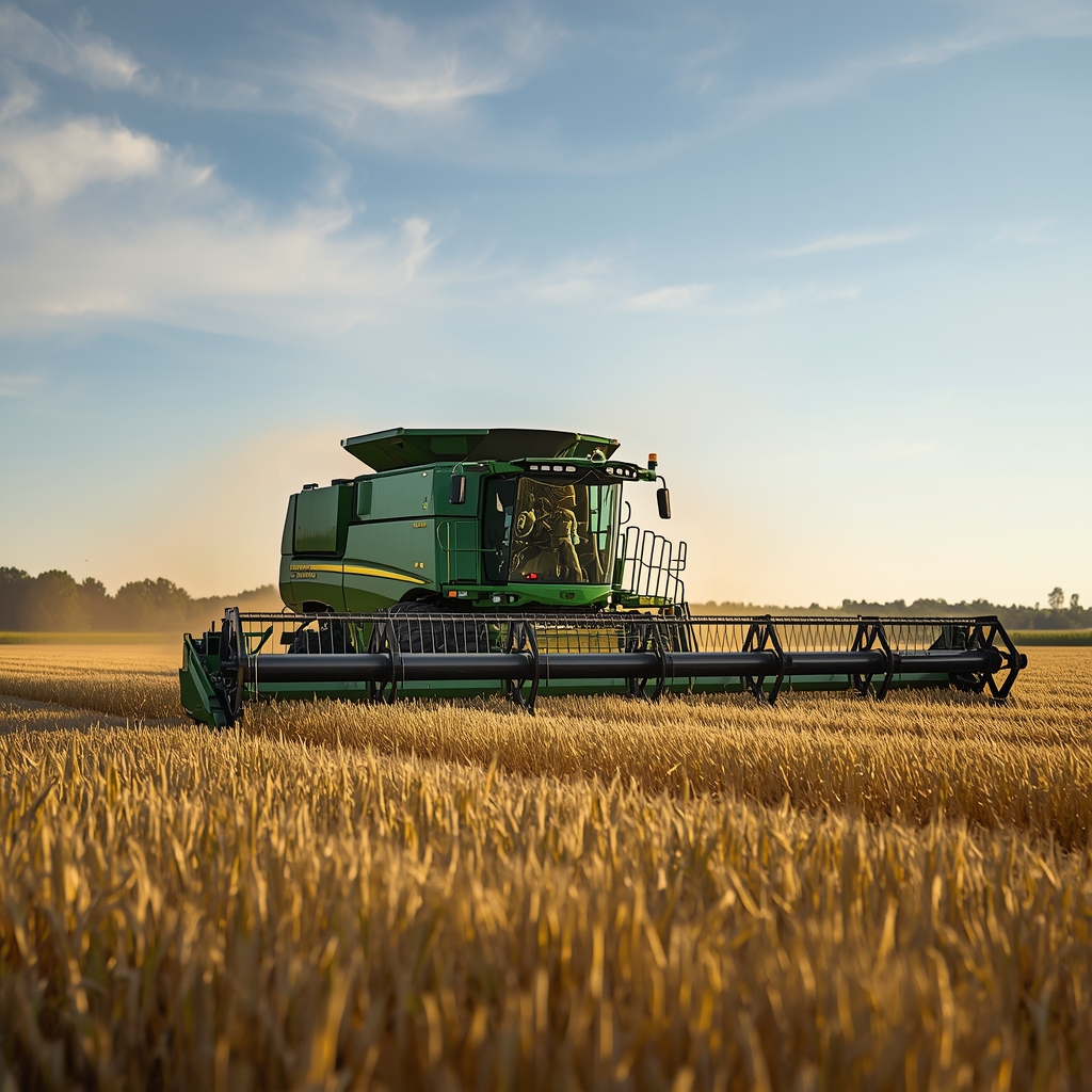 John Deere kombajn tokom žetve pšenice